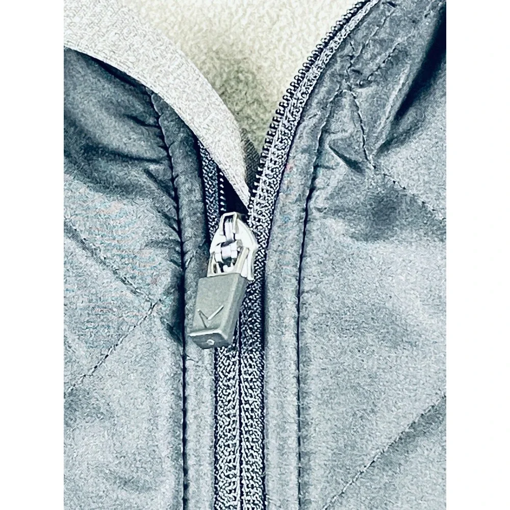 Callaway Weather Series Jacket Large Black Gray Full Zip Quilted Golf Outerwear - Picture 4 of 16